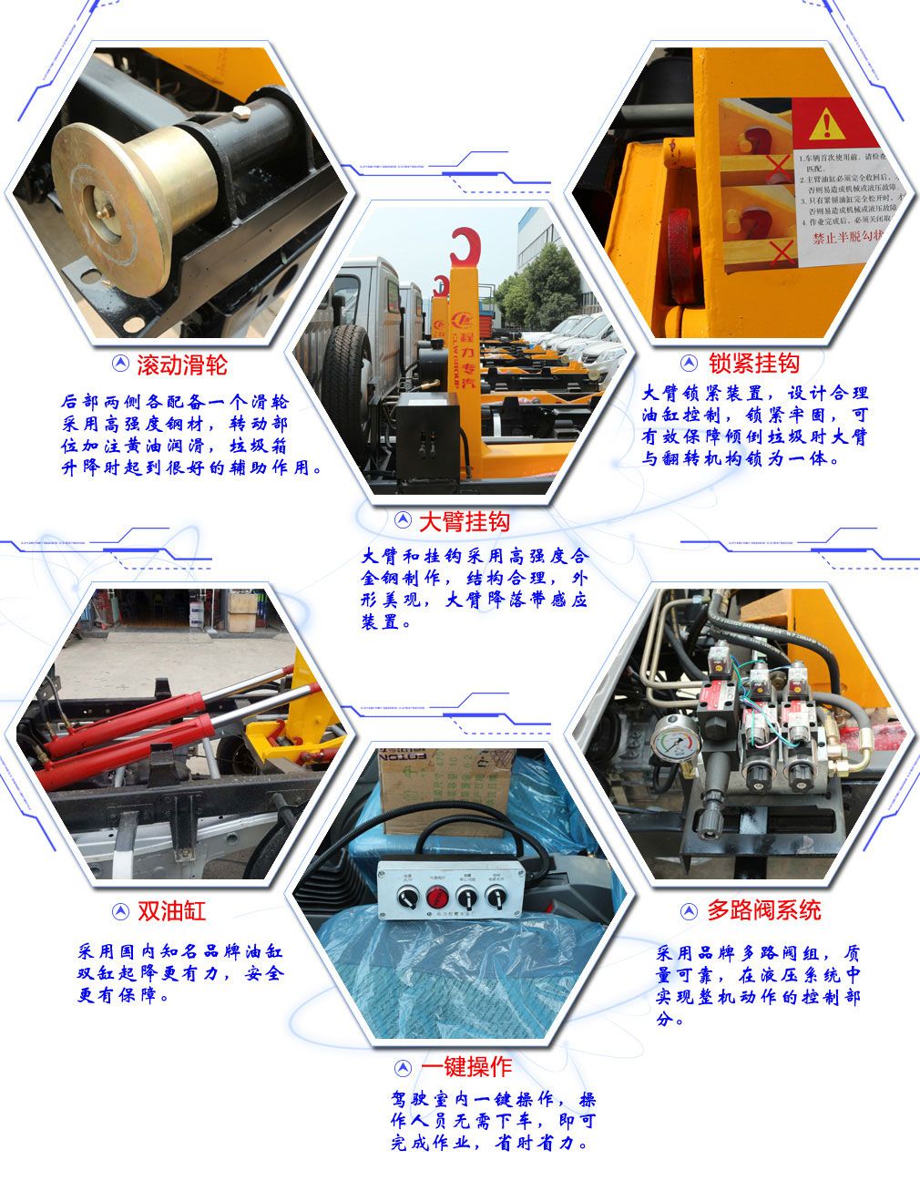 長(zhǎng)安3方勾臂式垃圾車（單輪）